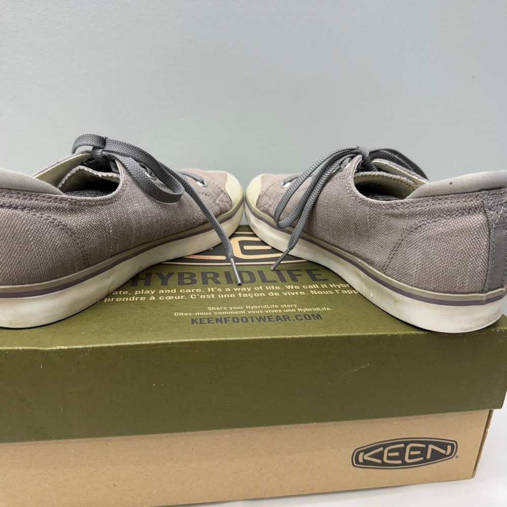 Keen Elsa III Gray Canvas Lace Up Sneakers Womens 9 Low Top Shoes 1020474 - Picture 6 of 10
